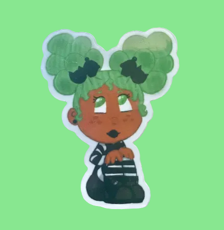 Green Eyed Girl sticker